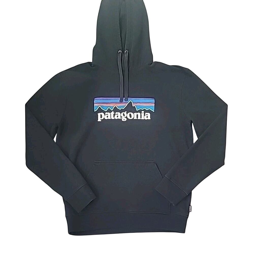 Patagonia Uprisal Hoodie Black Graphic Pullover M Gorpcore